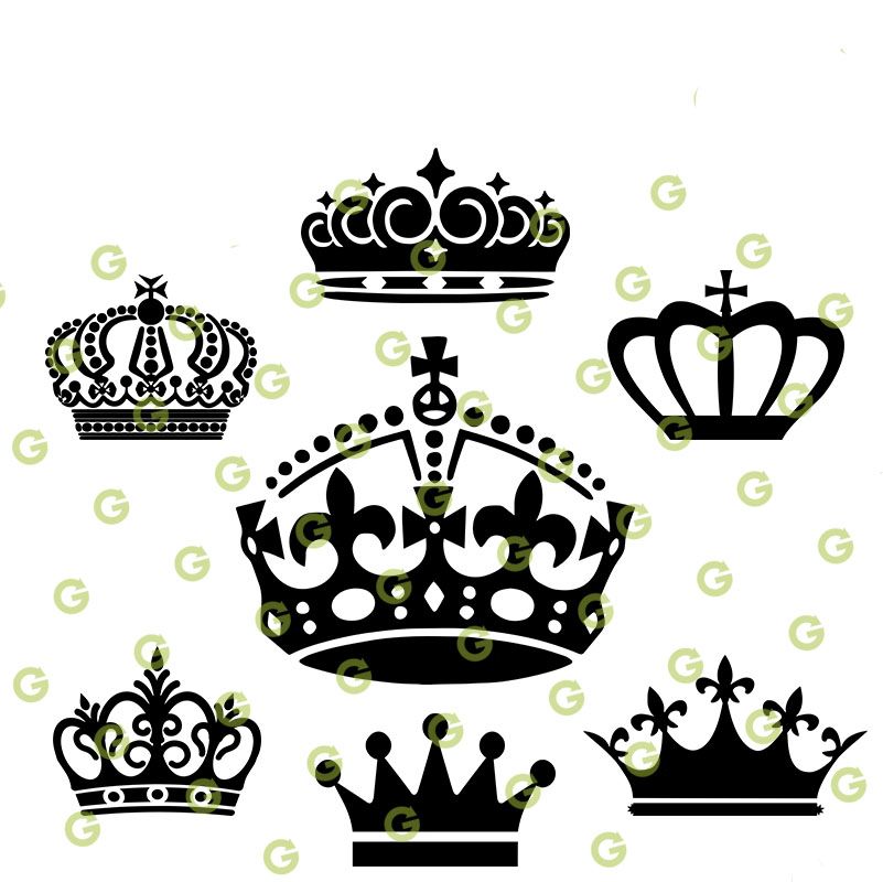 Crown Svg Bundle For Cricuit Silhouette And Crafts