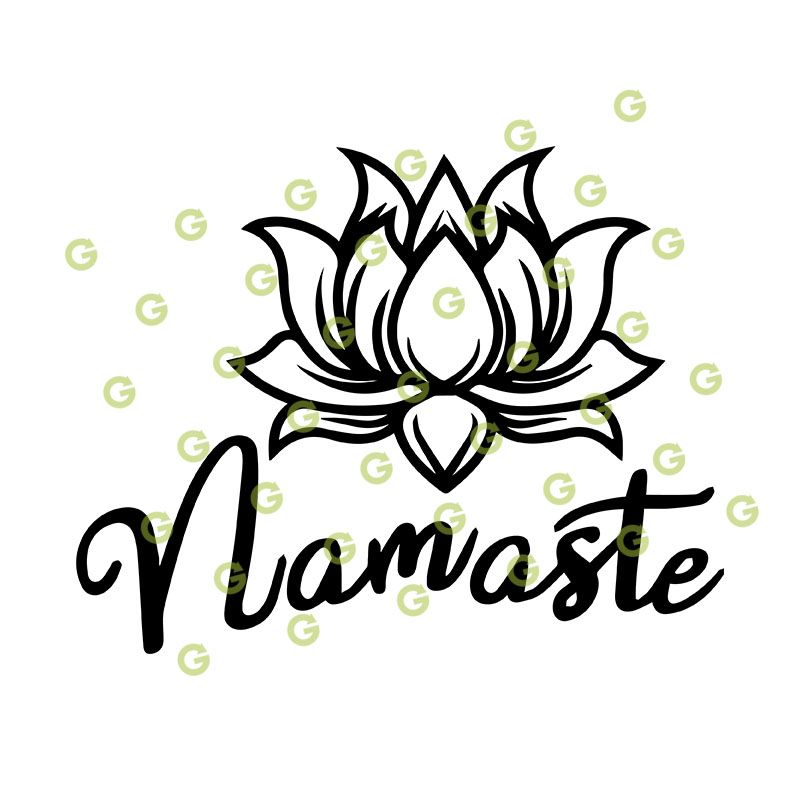 Download Namaste Lotus Flower Svg For Cricuit Silhouette And Crafts
