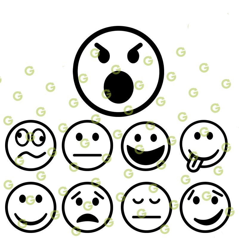 Emoji Faces SVG Files Cricut