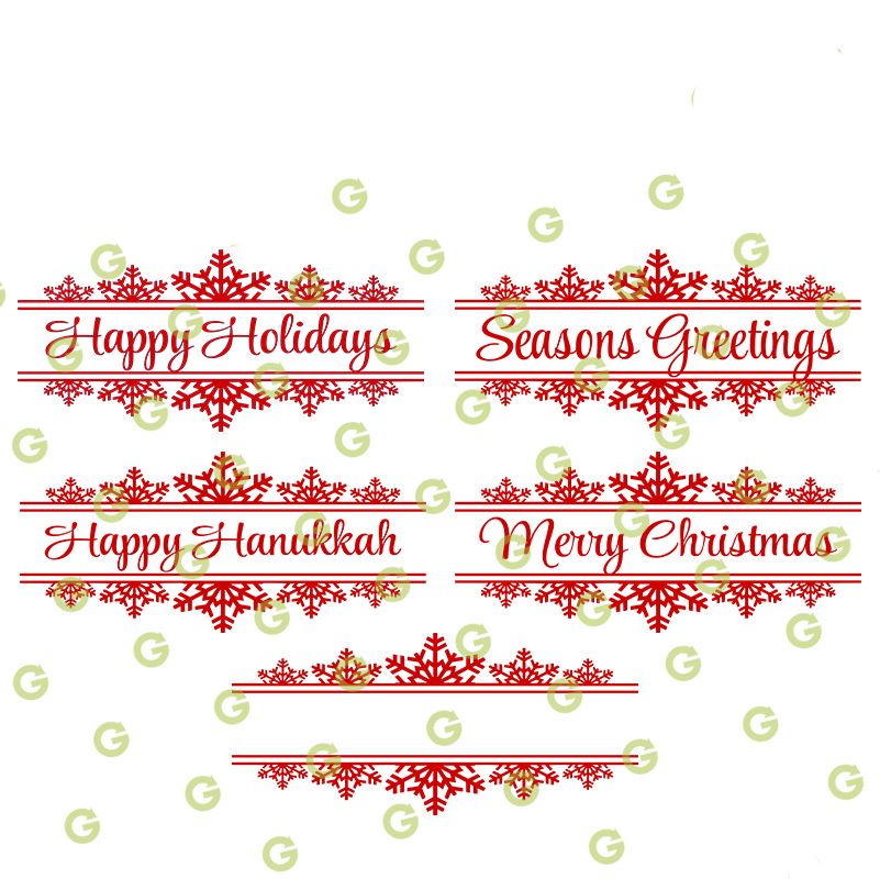 Christmas Sign SVG Bundle  For Cricuit, Silhouette and Crafts