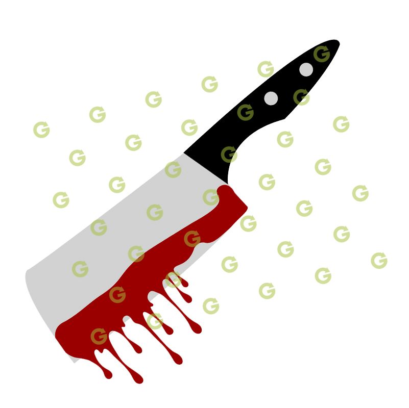 Halloween Knife with Dripping Blood SVG SVGed
