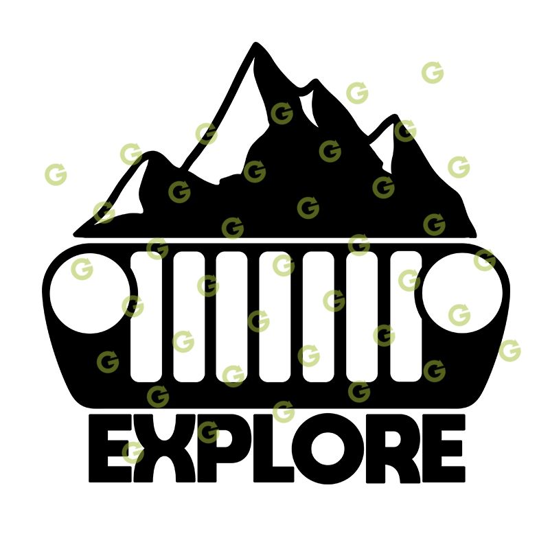 Jeep Mountain Explore Decal SVG | SVGed