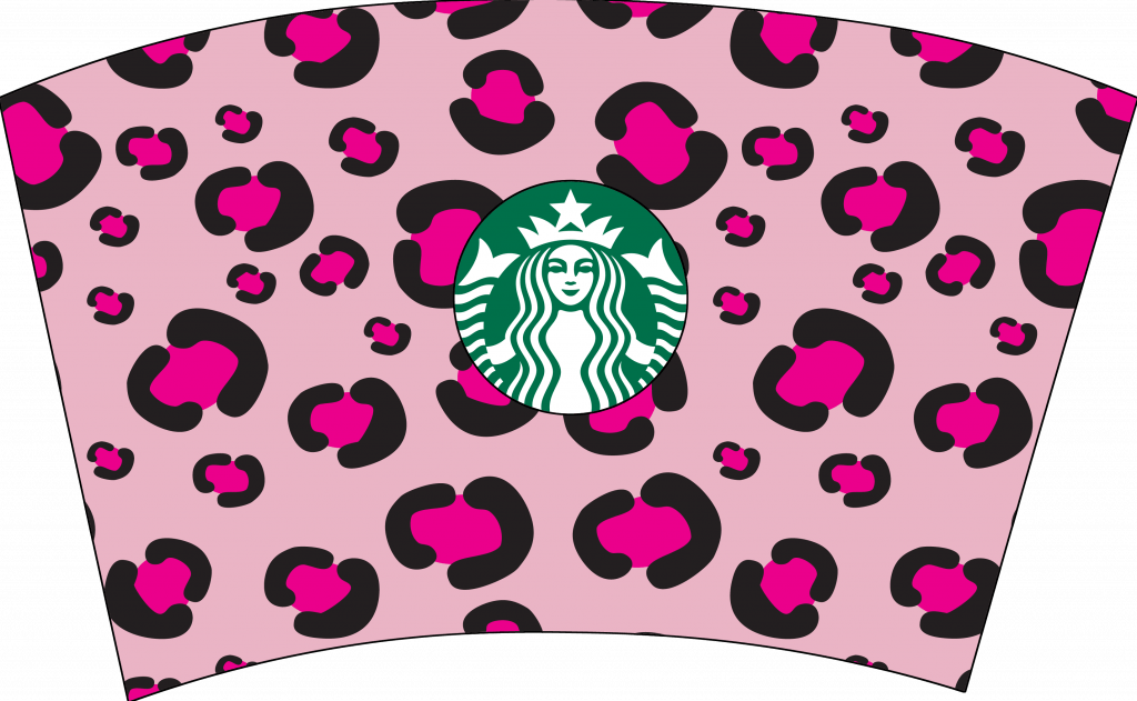 Cheetah Print Starbucks Cup Wrap SVG 