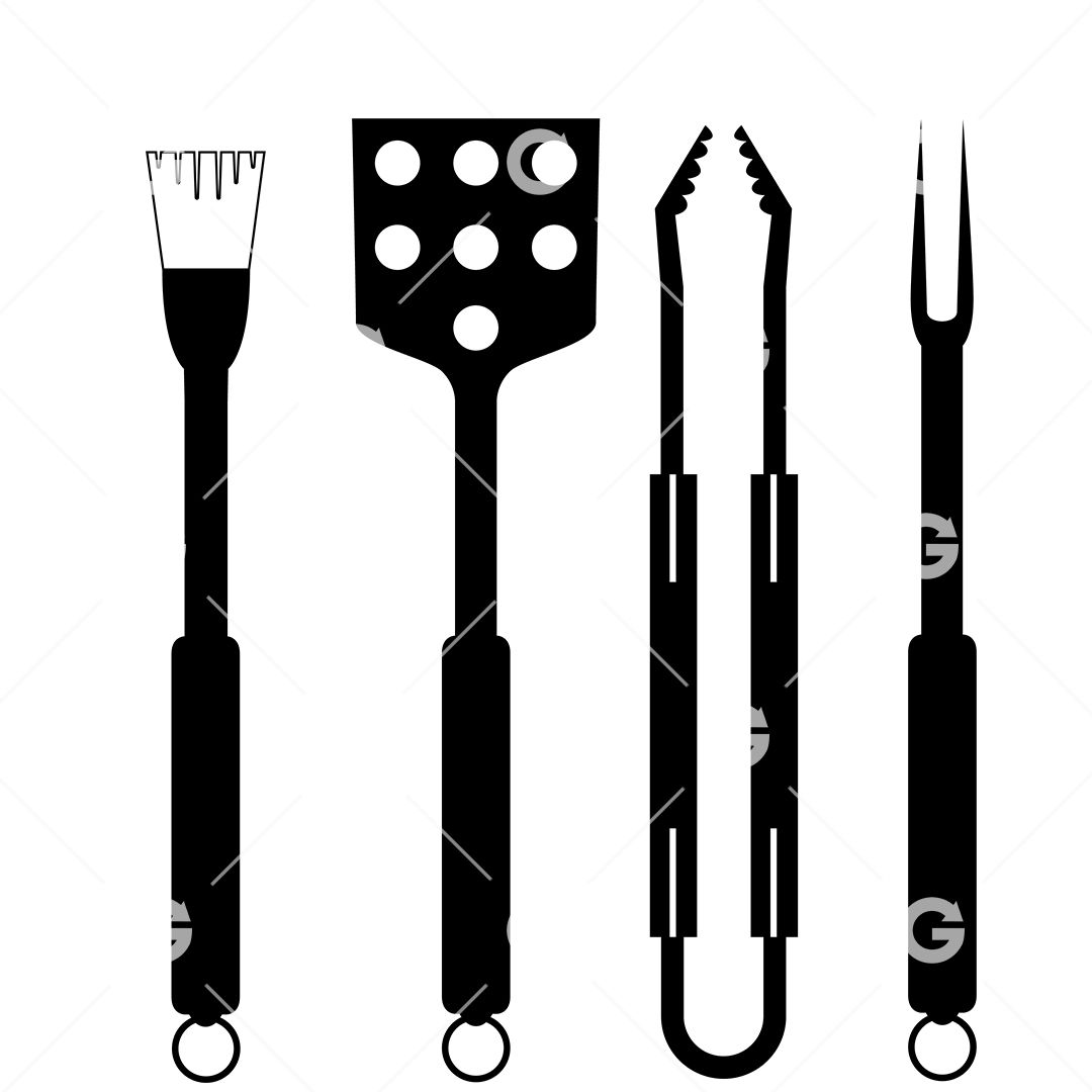 bbq utensils vector