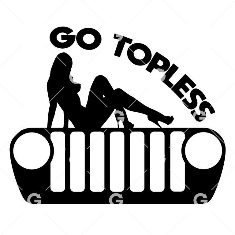 Go Topless Jeep Decal Svg Svged