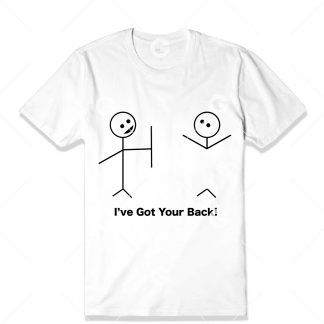 Hands On Back Vector Stickman PNG & SVG Design For T-Shirts