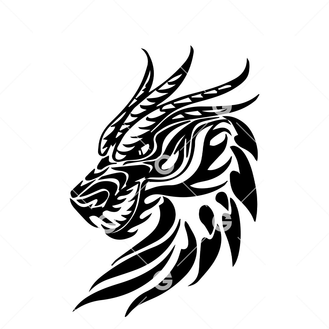 tribal dragon head