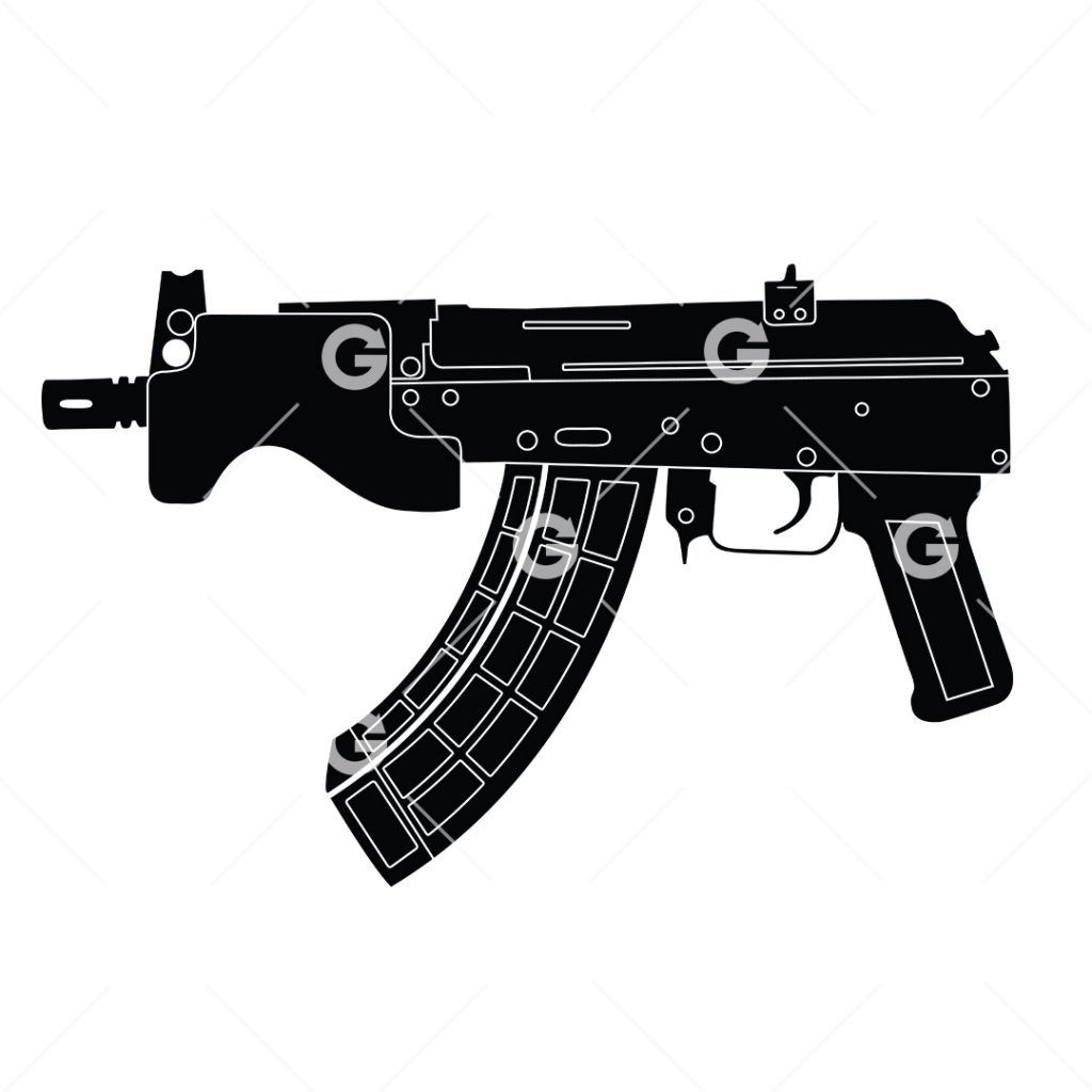 Mini Draco Machine Gun SVG SVGed