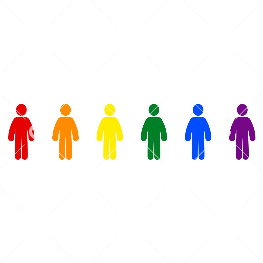 Rainbow Stickman Rainbow Sticker - Rainbow Stickman Rainbow