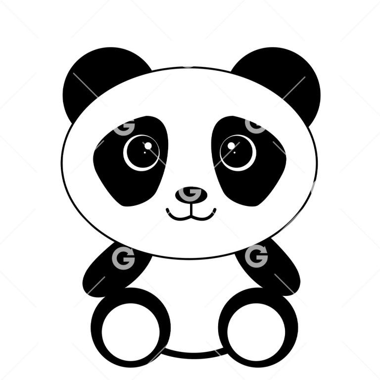 Cute Panda Bear Svg Svged 