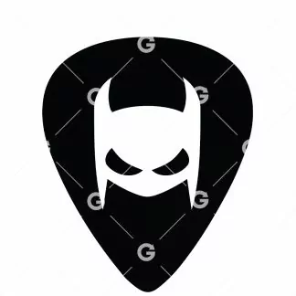 Guitar Pick Bat Mask SVG