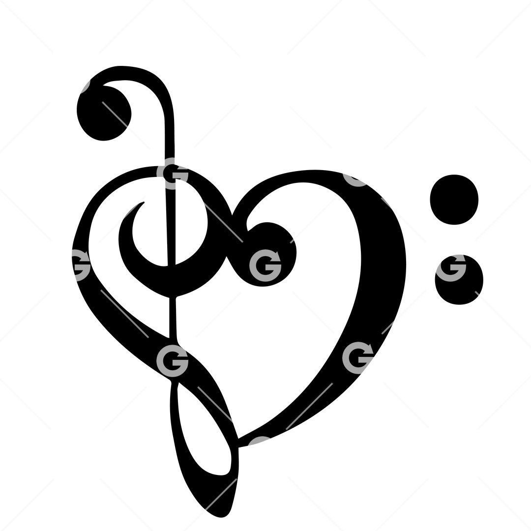 music notes heart