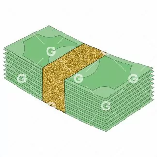 Gold Glitter Fashion Cash SVG
