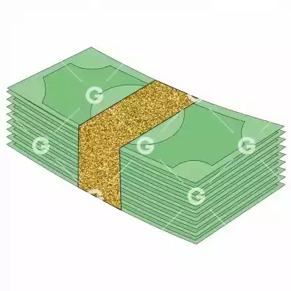Gold Glitter Fashion Cash SVG