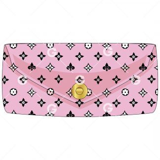 Pink & Black Fashion Wallet SVG