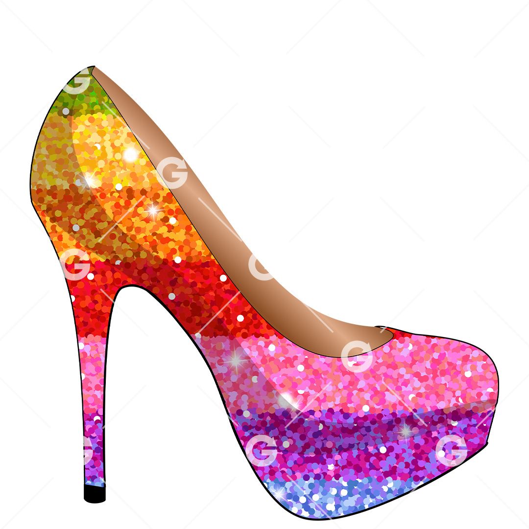 Glitter Rainbow Clip Art, Colorful Rainbow Glitter, Glitter, Clipart  Instant Download 