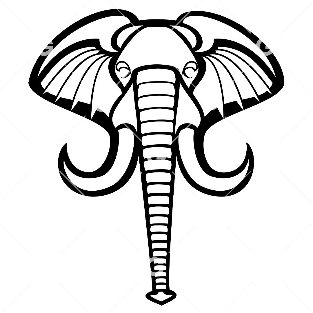 african elephant head drawings